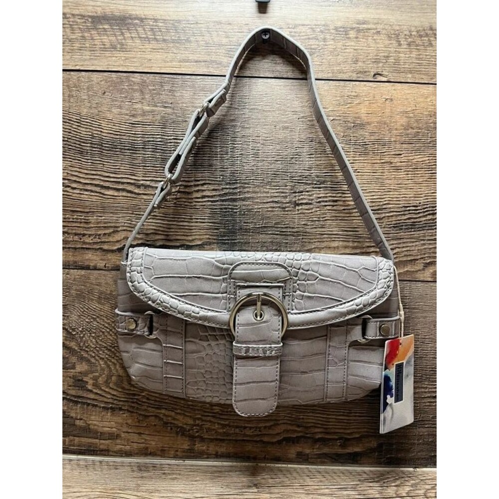 Elisahan Gray Croc Shoulder Bag (NWT)
